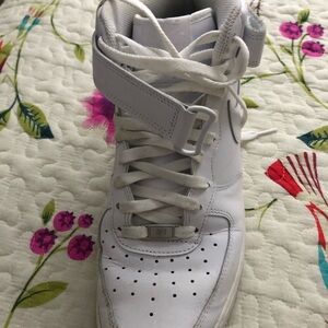 Nike White High-Top Athletic Shoes